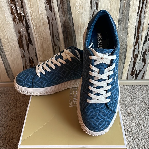 MICHAEL MICHAEL KORS Grove Logo Jacquard Sneaker Size 7 NEW! - Picture 4 of 9